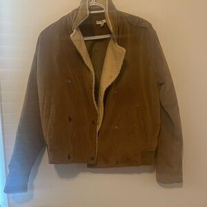 BP Brown Corduroy Bomber Jacket with Sherpa Lining